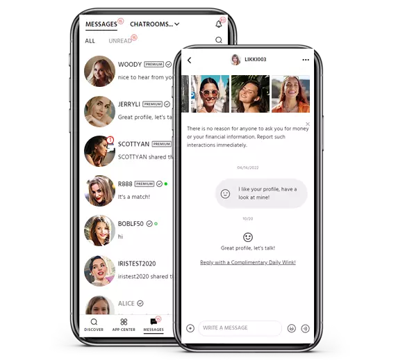 Sugar dating messages on a phone